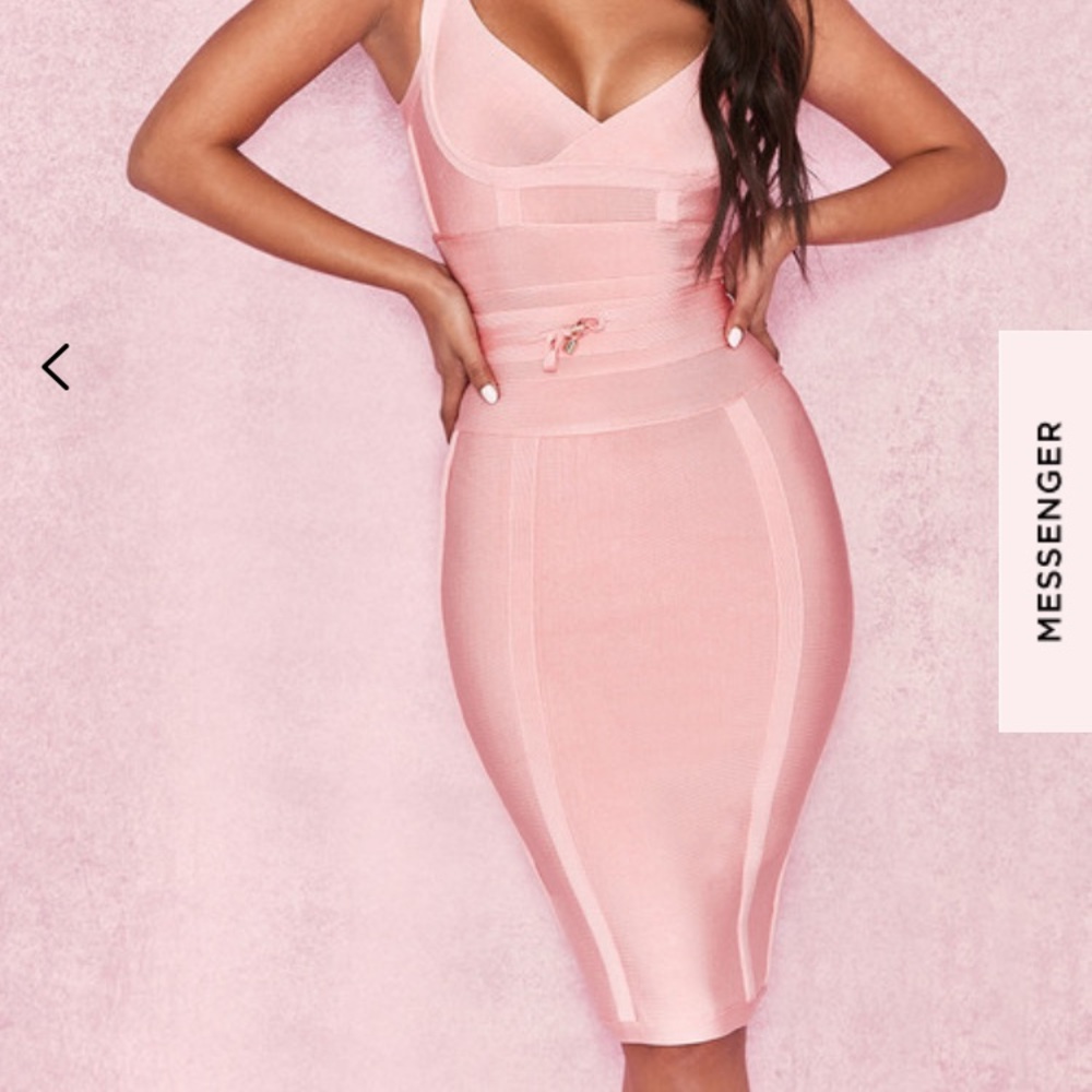 House of CB belice dress in pink